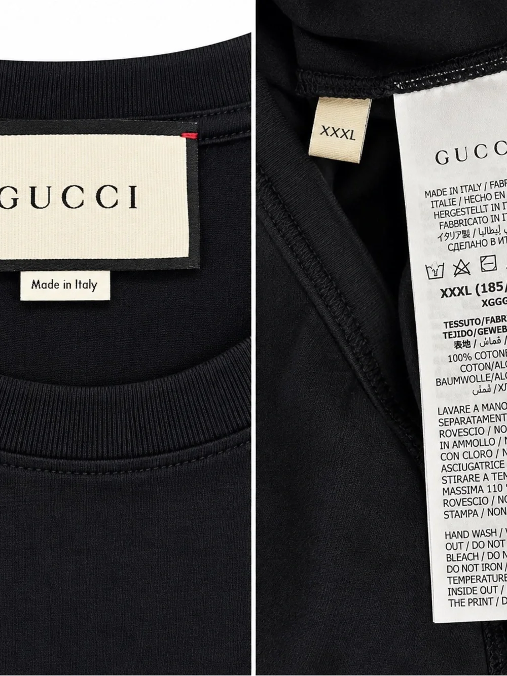 Gucci black T-Shirt with Red and White Logo Graphic